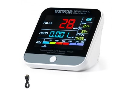 8-IN-1 Mini monitor kvality vzduchu PM1.0/2.5/10 HCHO tester TVOC