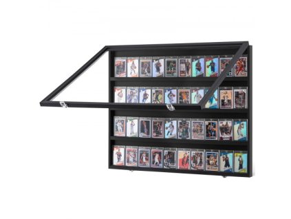Pouzdro na sportovní karty 36 Graded, 30,5 x 24,3 x 2,1 palce, rámeček displeje na baseballové karty s 98% UV ochranou Clear View PC Glass, uzamykatelná nástěnná skříňka na sběratelskou kartu fotbalového basketbalu