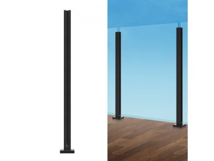 Glass Clamp 41,34" H držák na zábradlí pro 0,39"-0,47" Glass Black Black