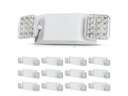 12 PC Komerční nouzové osvětlení LED výstupního osvětlení Záložní baterie