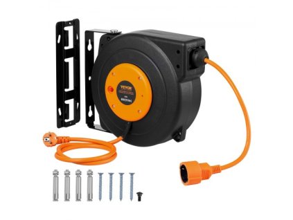 Naviják prodlužovacího kabelu Napájecí naviják 19m 1000W 1m přívodní kabel