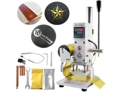 10x13cm stroj na ražení fólie za tepla Stroj na ražení kůže Bronzovací stroj Stroj na ražení za tepla s polohovacím jezdcem pro PVC kožený pu a papír (10x13cm)