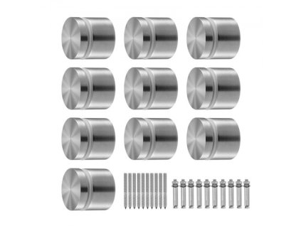 Glass Clamp 10 KS hranatý držák zábradlí pro 0,31 "-0,62" skleněné stříbrné