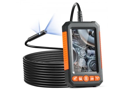 Endoskopická kamera se světly Dual Lens Borescope 16,4FT kabel 4,3" obrazovka