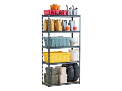 Úložné police 16" H x 36" Š x 71,4" H 5patrové garážové skladové regály