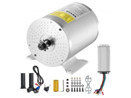 Sada elektrického bezkomutátorového stejnosměrného motoru 2000W 48V 4300 ot./min. Motor a regulátor otáček
