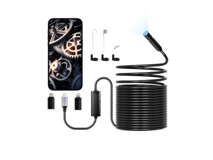 Endoskopická kamera 1920P HD boroskop pro Android a IOS s 15m kabelem