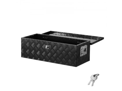 30" x 13" x 9,6" Heavy Duty hliníková bedna na nářadí nákladního auta pro pickup RV Černá