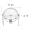 Chafing dish - kulatý - 8 l - 1 hořák