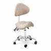 Sedlová židle - 55–69 cm - 150 kg - Cream, Silver