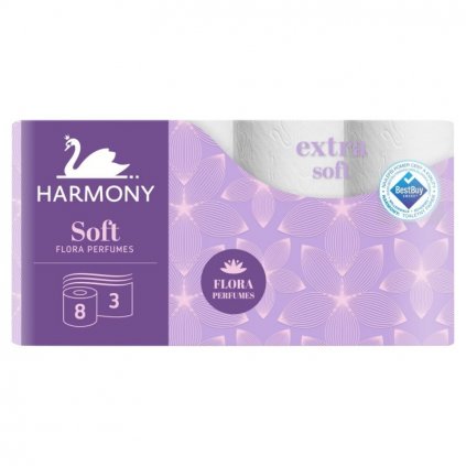 harmony soft flora aroma toaletni papir 3 vrstvy baleni 8 roli