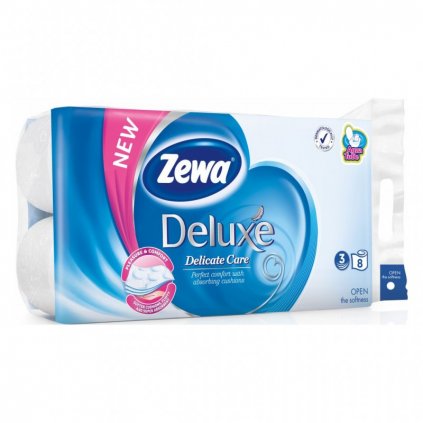 zewa deluxe delicate care toaletni papir 3 vrstvy 8 roli