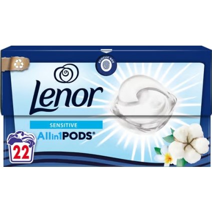 Lenor Allin1 Sensitive kapsle na praní 22(dávek)