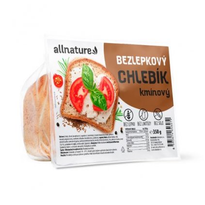 allnature bezlepkovy chlebik kminovy 350 g