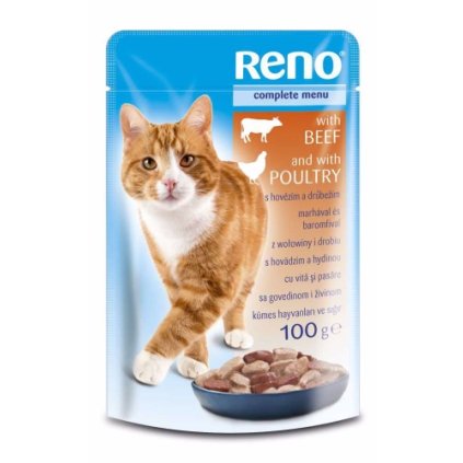 Reno kapsička hovězí+drůbež k 100g