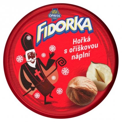 Opavia Fidorka Hořká s oříškovou náplní, oplatka