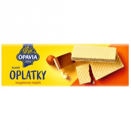 Opavia Zlaté Oplatky nugátová náplň 146g