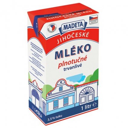 Madeta Jihočeské mléko trvanlivé plnotučné 3,5%