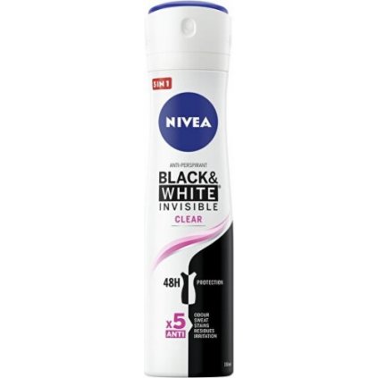 antiperspirant ve spreji invisible for black white clear 150 ml