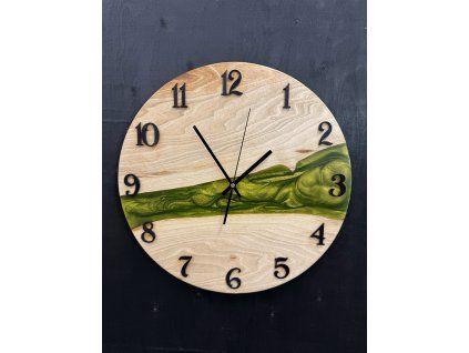 Hodiny Olive Green