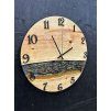 Nástenné hodiny z orecha ARMY s epoxidom – 40cm