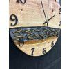 Nástenné hodiny z orecha ARMY s epoxidom – 40cm