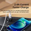 4702 6 remax dualni napajeci adapter do auta 2 4a 2x usb a port cerny