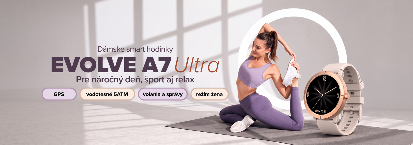 Inteligentné hodinky EVOLVE A7 Ultra, AMOLED displej, vodotesné 5ATM, 170 športových režimov, volanie, správy, kompas, ženský režim