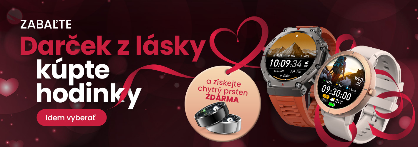 Limitovaná valentýnská akce inteligentné hodinky a inteligentný prsten zdarma
