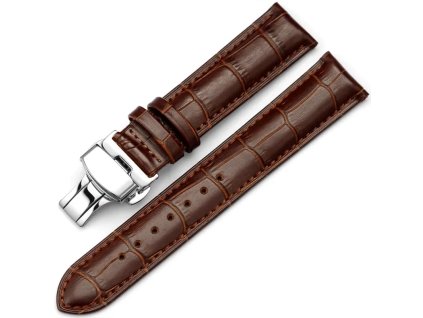 3424 kozeny reminek k hodinkam sirka 22mm hovezi kuze hnedy