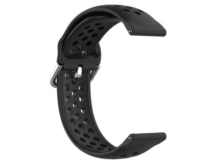 3578 1 sportovni silikonovy reminek k hodinkam cerny sirka 22mm