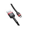 Baseus nabíjací a dátový kábel Micro USB 2.4A / dĺžka 1M Red + Black (Dĺžka 1M)