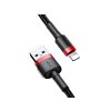 1236 4 baseus nabíjací a dátový kábel usb pre lightning 1 5a dĺžka 2m červená čierna