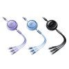 4681 1 remax multifunkcni kabel 3v1 micro usb usb c lightning 15w 3a 1 2m fialovy
