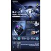 4693 remax multifunkcni nabijeci a datovy kabel 3v1 micro usb lightning usb c 66w 6a delka 1 2m barva bila
