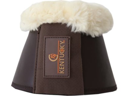 Kožené zvony s beránkem Kentucky 88295 (varianty hnědá/světlý beránek vel. M)