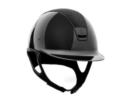 Jezdecká helma Samshield Limited edition - černá lesklá / top alcantara/5 swr (barva černá, velikost helmy M 55 - 58 cm)