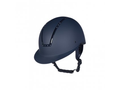 Jezdecká helma HKM Lady Shield Diamond (barva tmavě modrá, velikost helmy S (52 - 54 cm))