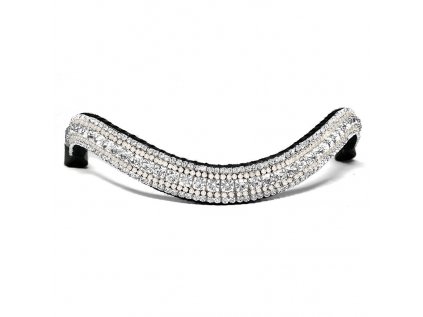 Blingyourhorse Třpytivá čelenka na uzdečku pro koně CRYSTAL & LITTLE PEARL