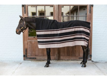 Deka Kentucky heavy fleece square stripes brown/beige