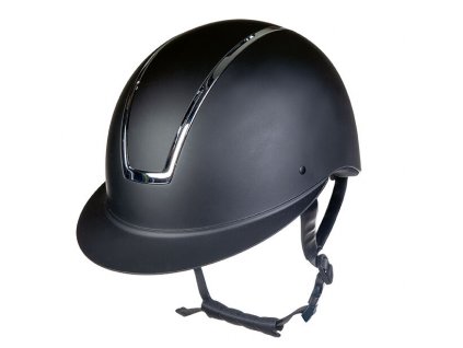 Jezdecká helma Lady Shield, černá/ lesklá stříbrná