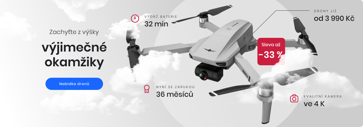 Dron KF102 Max / GPS / automatický návrat / výdrž 30 minut letu / follow me