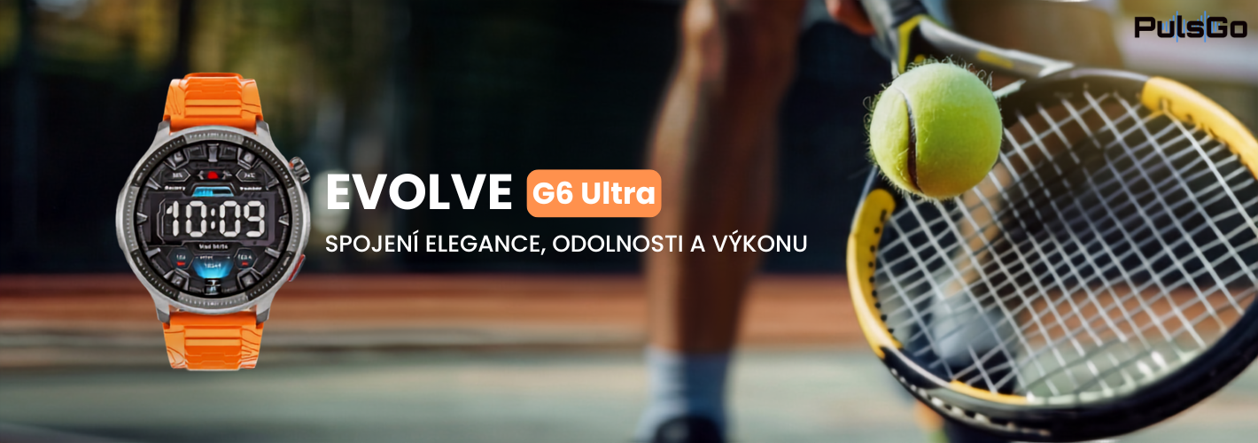 Chytré hodinky EVOLVE G6 Ultra, AMOLED displej, volání, oflline mapy, navigace, paměť 4GB, duální GPS, odolnost IP69K, certifikace MIL-STD-810H, Gorilla glass, kompas, 170 sportovních režimů