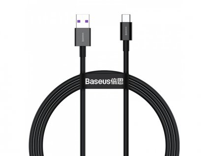 Baseus pružný rychlonabíjecí a datový kabel USB/Type-C 66W 1m Black (Délka 1M)