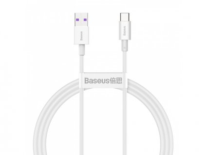 Baseus pružný rychlonabíjecí a datový kabel USB/Type-C 66W 1m White (Délka 1M)