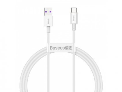 Baseus pružný rychlonabíjecí a datový kabel USB/Type-C 66W 1m White (Délka 1M)