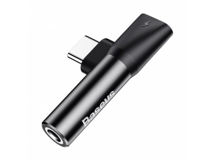 Baseus adaptér 2v1 Type-C/Type-C + 3.5mm Jack / Black
