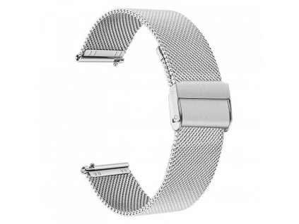 Milánský tah síťovaný řemínek / šířka 18mm / stříbrný / nerez ocel