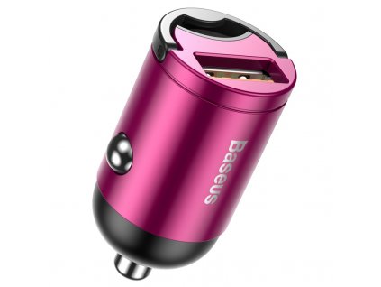 Baseus Tiny Star Mini nabíjecí adaptér do autozapalovače / USB Port / Pink