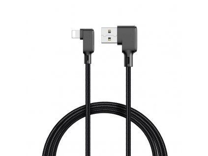 2831 13 mcdodo nabijeci a datovy kabel usb lightning otoceny o 90 stupnu 1 2 m black ca 7510